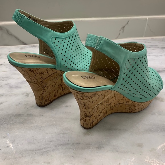 Cato Shoes - Cato turquoise wedge shoes
